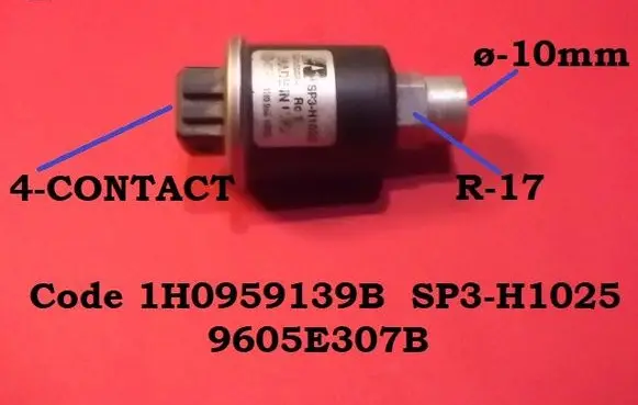 Ford Galaxy Air conditioning (A/C) pressure sensor 1H0959139B SP3H1025
