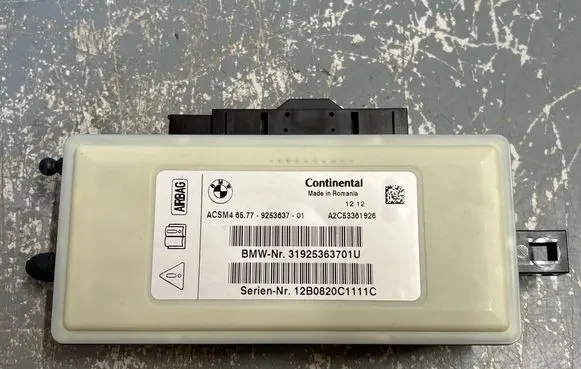 BMW 5 F10 F11 Airbag control unit/module 9253637 A2C53361926 12B0820C1111C