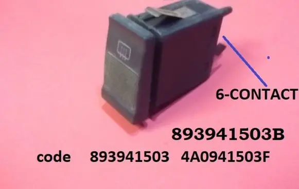 Windscreen/window heater switch