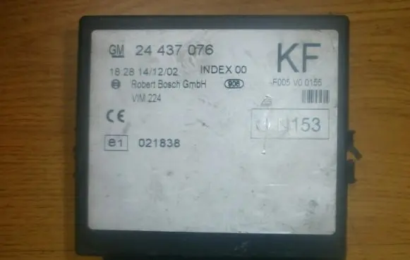 Opel Zafira A Comfort/convenience module 24437076kf