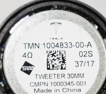 Tesla Model S Front door speaker 100483300A