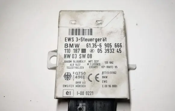 BMW 3 E46 Immobilizer control unit/module 6905666 05393245