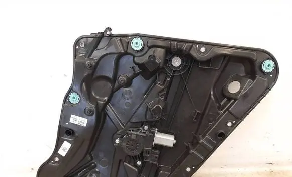 Rear door window regulator with motor