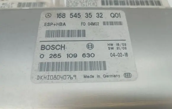 Mercedes-Benz A W168 ESP (stability system) control unit 1685453532 0265109630 A1685453532