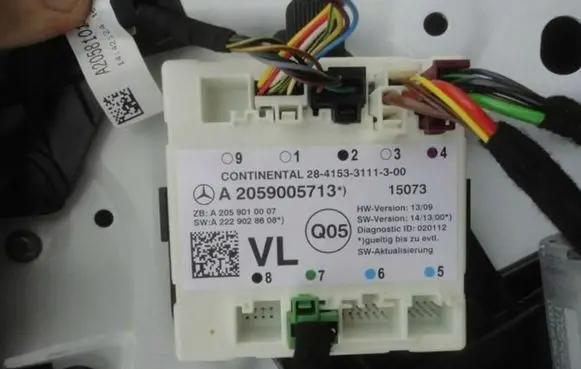 Mercedes-Benz C W205 Door control unit/module A2059005713