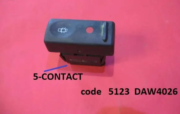Renault 19 Central locking switch button 5123 DAW4026