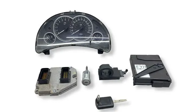 Opel Tigra B Engine ECU kit and lock set 55355042 13111113 5WK9384