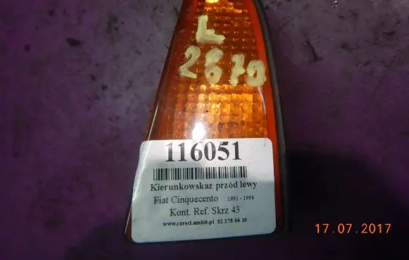 Front indicator light