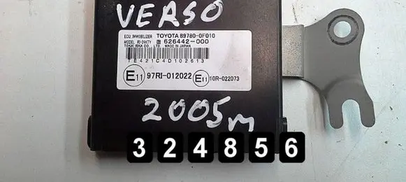Toyota Corolla Verso AR10 Immobilizer control unit/module 897800F010