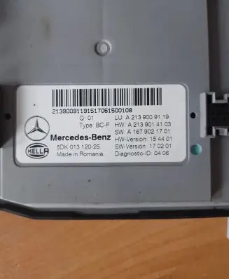 Mercedes-Benz E W213 SAM control unit A2139009119