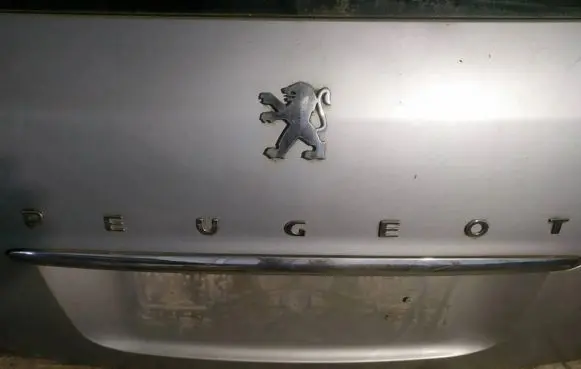 Peugeot 807 Trunk door license plate light bar 