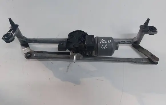 Front wiper linkage and motor