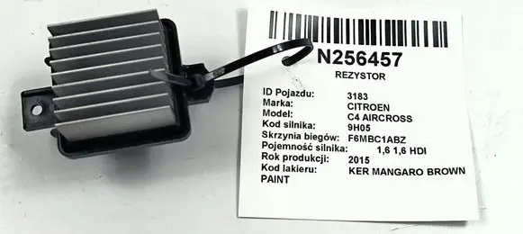Citroen C4 Aircross Heater blower motor/fan resistor