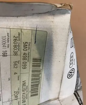 Volkswagen PASSAT B7 Driveshaft outer CV joint 5M0498099