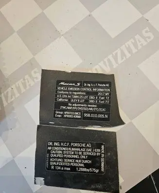 Porsche Macan (95B) Other engine bay part 95B010005N