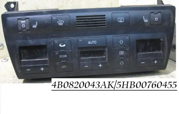 Audi A6 S6 C5 4B Climate control unit 4B0820043AK 5HB00760455