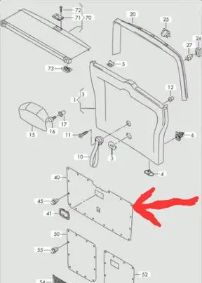 Volkswagen Transporter - Caravelle T5 Tailgate/boot cover trim set 