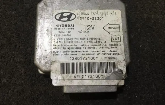 Hyundai Accent Airbag control unit/module 9591022301 5wk4142