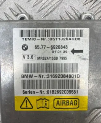 BMW 5 E39 Airbag control unit/module 6920848 01B2692C05581