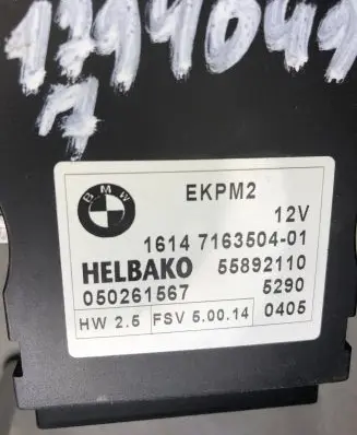BMW 5 E60 E61 Fuel injection pump control unit/module 7163504 55892110 050261567