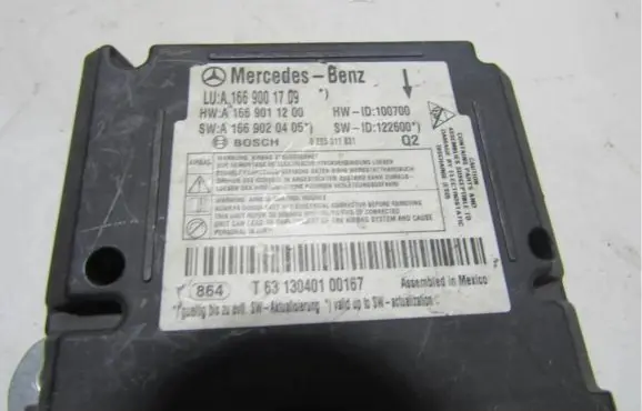 Mercedes-Benz ML W166 Airbag control unit/module A1669001709 A1669011200