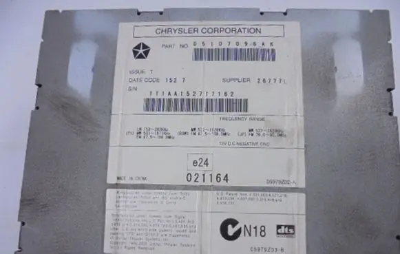 Dodge Avenger HiFi Audio sound control unit 05107096AK