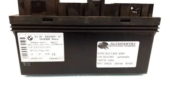 BMW 5 E60 E61 Comfort/convenience module 6952665 5WK49111