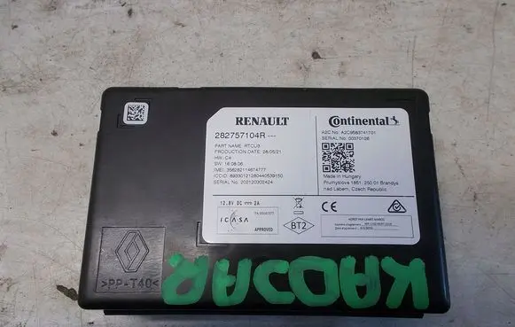 Renault Kadjar GPS navigation control unit/module 282757104R