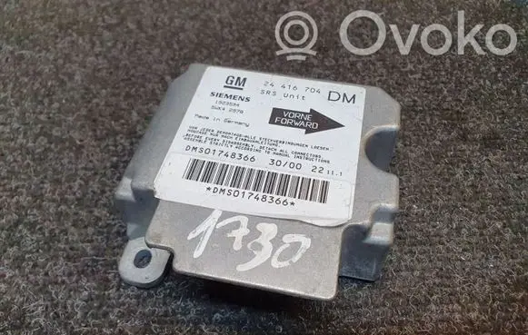 Opel Zafira A Airbag control unit/module 24416704DM