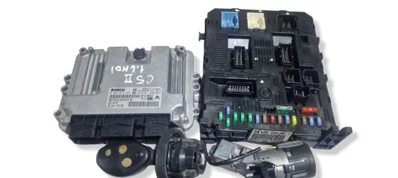 Citroen C5 Engine ECU kit and lock set 9653958980 9664257580 0281013332