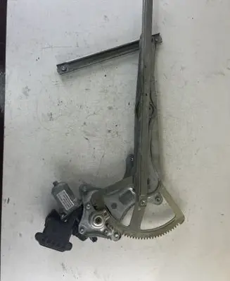 Rear door window regulator with motor