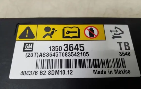 Opel Insignia A Airbag control unit/module 13503645