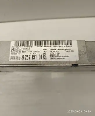 BMW 5 F10 F11 Bluetooth control unit module 9257151 84109257151