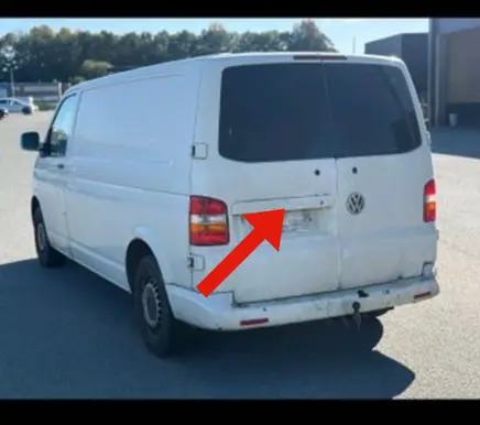 Volkswagen Transporter - Caravelle T5 Number plate light 7E0827574