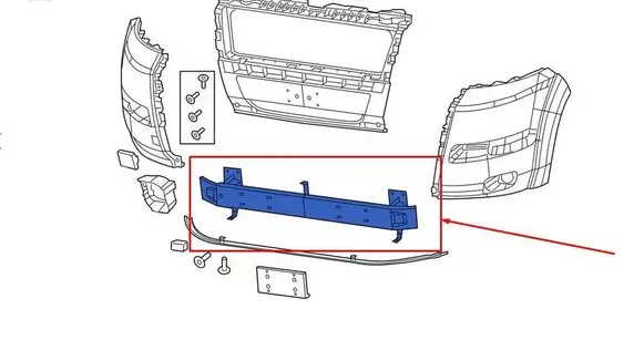 Peugeot Boxer Front bumper support beam 68531874AA