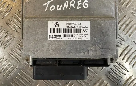 Volkswagen Touareg I Gearbox control unit/module 0AD927755AK 5WP22085 H16S2100