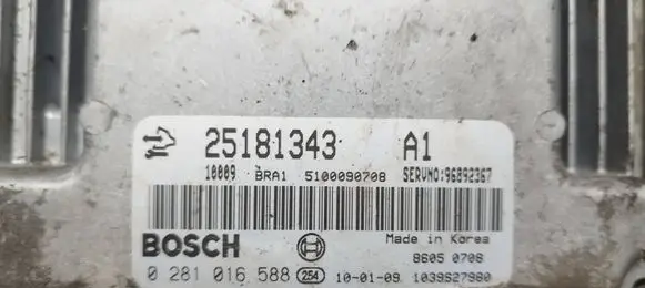 Chevrolet Captiva Engine control unit/module 25181343