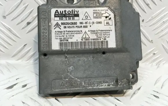 Citroen C4 I Airbag control unit/module 9662643680