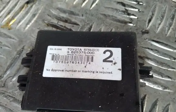 Toyota Yaris Other control units/modules 897840D030 625375000 T751076343074