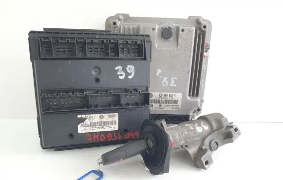 Volkswagen Transporter - Caravelle T5 Engine ECU kit and lock set 038906016A 0281010735 7H0937049J