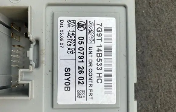 Ford Mondeo MK IV Door control unit/module 7G9T14B533HC 0507912602