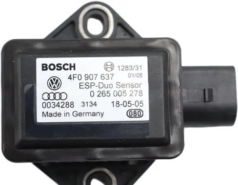 Audi A6 S6 C6 4F ESP acceleration yaw rate sensor 4F0907637 0034288 0265005278