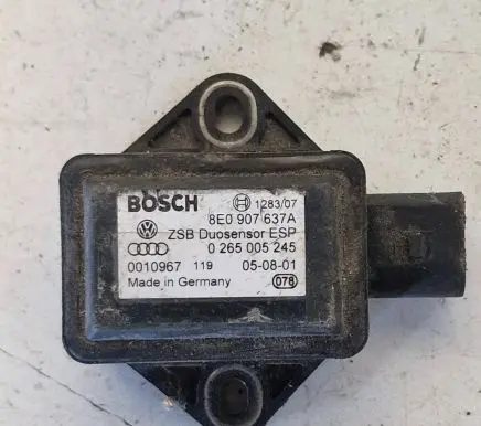 Audi A4 S4 B6 8E 8H ESP acceleration yaw rate sensor 8E0907637A 0265005245 0010967