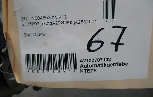Mercedes-Benz CLS C257 Automatic gearbox 72504503023413KG