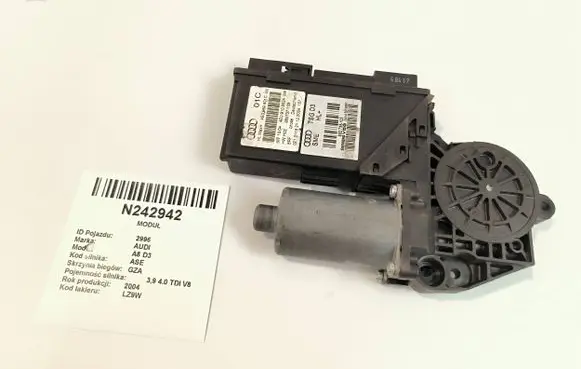 Audi A8 S8 D3 4E Rear door window regulator motor 4E0959801C 982737103 4E0910802A