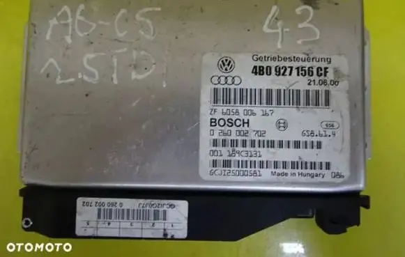 Audi A6 S6 C5 4B Gearbox control unit/module 4B0927156CF 0260002702