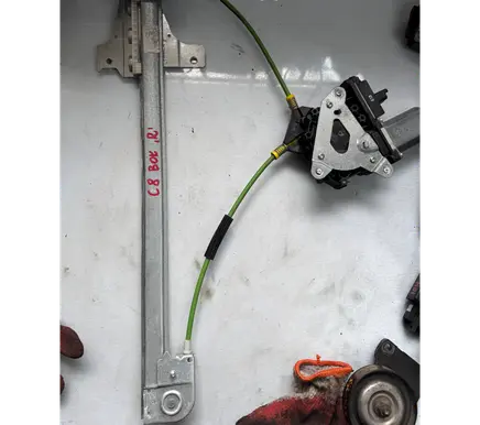 Sliding door window regulator with motor