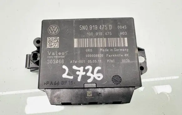 Volkswagen Touran II Parking PDC control unit/module 5N0919475D 303466