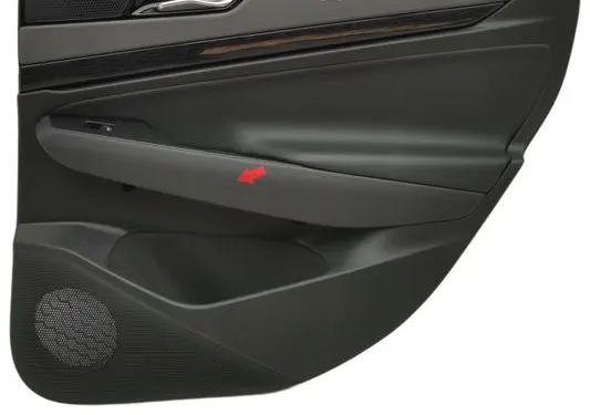 Rear door card panel trim