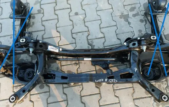 Rear axle beam